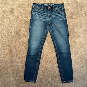 American Eagle Outfitters Women's Dark Blue jeggings/skinny jeans